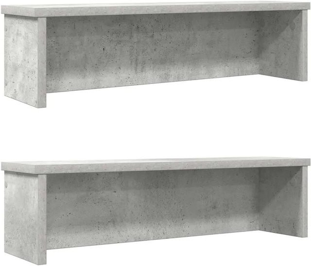 vidaXL Küchenregale stapelbar, 2 Stück, Betongrau, B/T/H: 50 x 15 x 16 cm - Bild 1