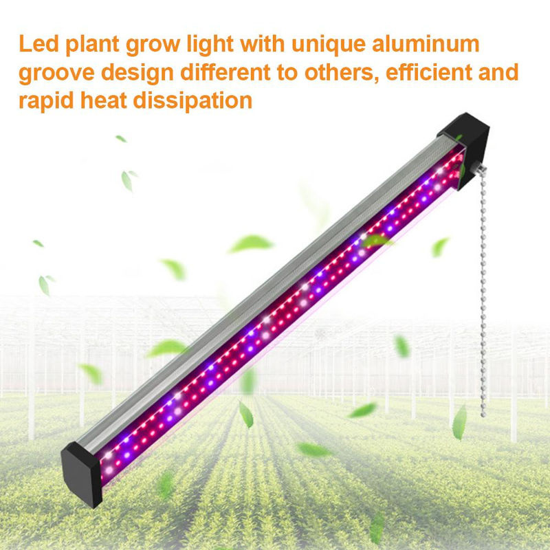 GoolRC LED-Wachstumslichter für Zimmerpflanzen, Vollspektrum mit 5000 K Tageslicht, Rot und Blau, verknüpfbar und höhenverstellbar, Farbe: Schwarz/Lila, Breite: 50 cm - Bild 3