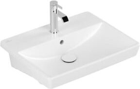 Villeroy & Boch Vorbauwaschtisch AVENTO in Weiß, rechteckig, mit Überlauf, B/T: 55 x 44 cm - Bild 1