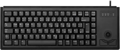 Cherry Compact-Keyboard G84-4400 USB Tastatur mit Trackball, QWERTZ Deutsch, Schwarz - Bild 1