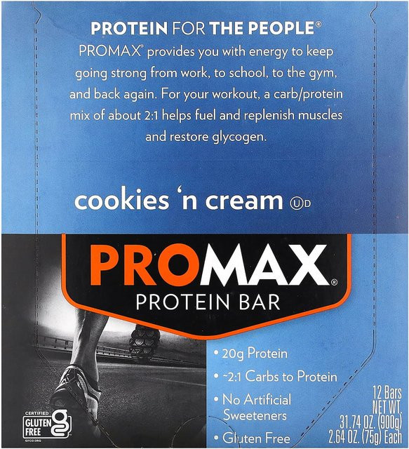 NuGo Nutrition ProMax Proteinriegel Cookies & Cream 12 x 75 g - Bild 1