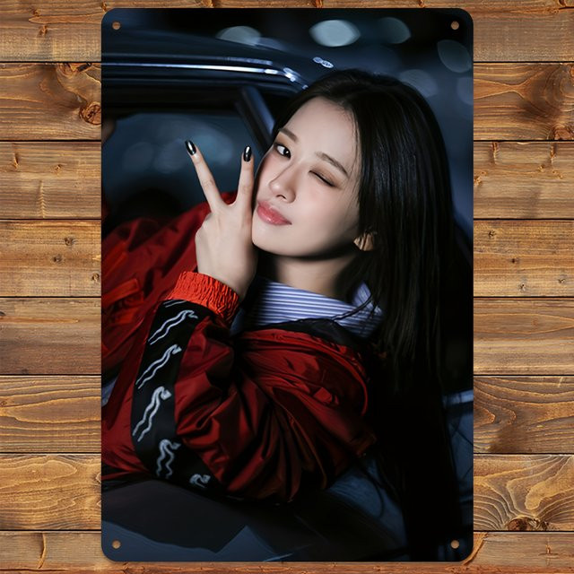 HELLOYOUNG Kpop Idol Poster Aluminium Metallschild in Multicolour mit selbstklebender Rückseite - Bild 1