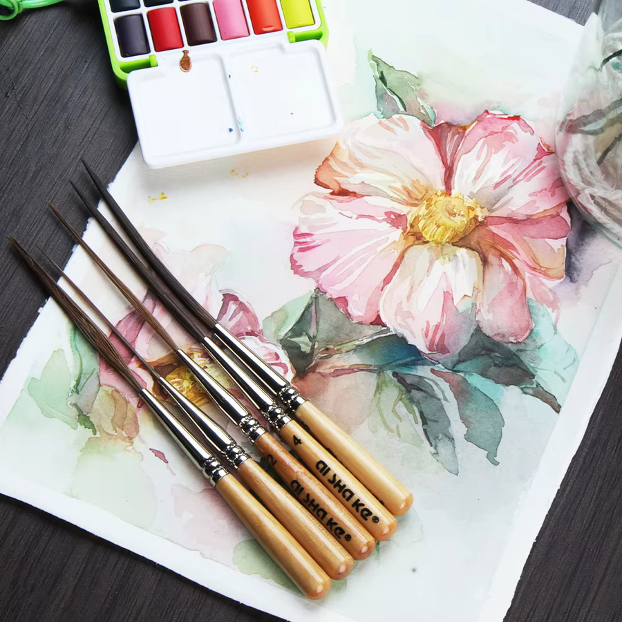 SeamiArt 5-teiliges Pinselset mit langen Spitzen für Detailmalerei in Multicolour - Bild 2