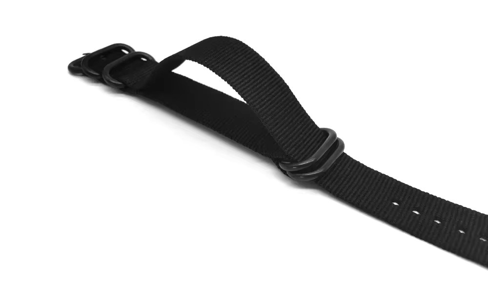 NiuHuan Uhrenarmband Nylon, Schwarz, Unisex - Bild 3