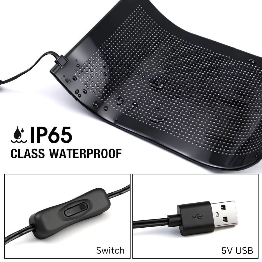 CHNAITEKE Programmierbares RGB Matrix-Pixel-Panel, Zweireihiger flexibler USB 5V Bildschirm mit Fernbedienung, Multicolor - Bild 4