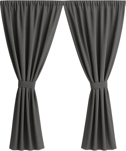 Setgarden Curtain Garden Outdoor Vorhang Anthrazit, 2 Stück, B: 155 cm, H: 240 cm - Bild 1