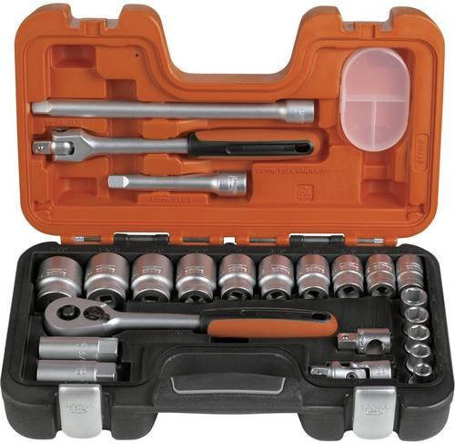 Bahco Steckschlüsselsatz S240AF 24-teilig 1/2 Zoll in Orange aus Stahl - Bild 1