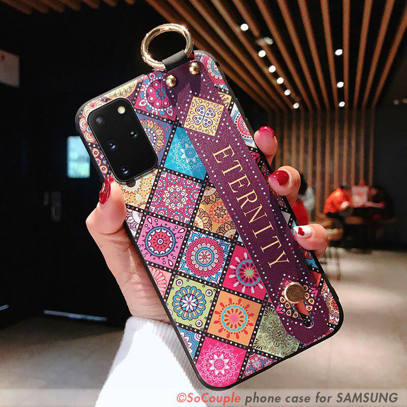 Samsung Handyhülle mit Handgelenk-Strap für Galaxy S9 S10 S20 FE S21 Ultra A52 A51 A31 A12 A72 A32 A20 A21s A50 A70 A71 in Blau - Bild 8