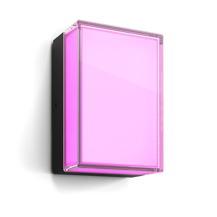 Philips Hue White & Color Ambiance Scenova Wandleuchte für außen, rechteckig, Schwarz, 970 lm - Bild 1