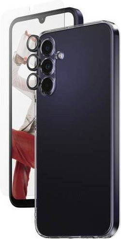PanzerGlass 3-in-1 Bundle für Samsung Galaxy A15 und Galaxy A15 5G mit Edge2Edge Schutzglas, Hülle und Linsenschutz in Schwarz und Transparent - Bild 1
