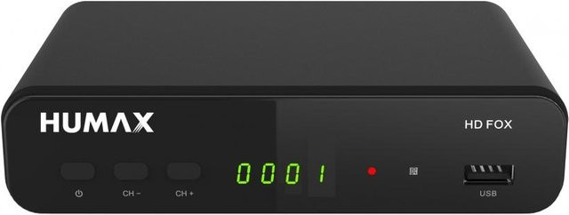 Humax HD Fox Digitaler Satellitenreceiver Full HD in Schwarz mit HDMI und USB-Anschluss - Bild 1