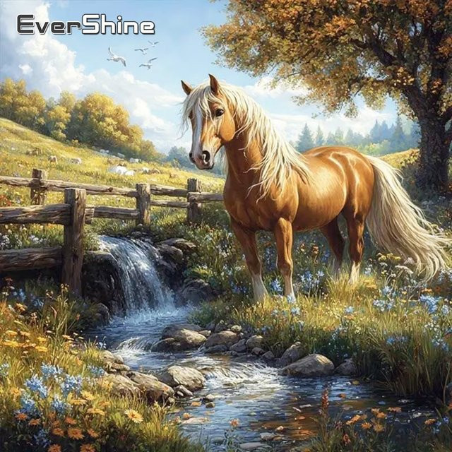 EverShine Pferde-Diamantmalerei, Tier-Stickerei, Bunt / Mehrfarbig - Bild 1