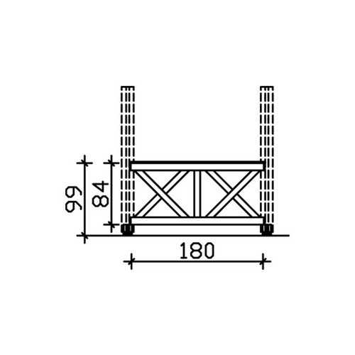 SKANHOLZ Brüstung aus Holz in Braun, B: 180 cm, H: 84 cm - Bild 2