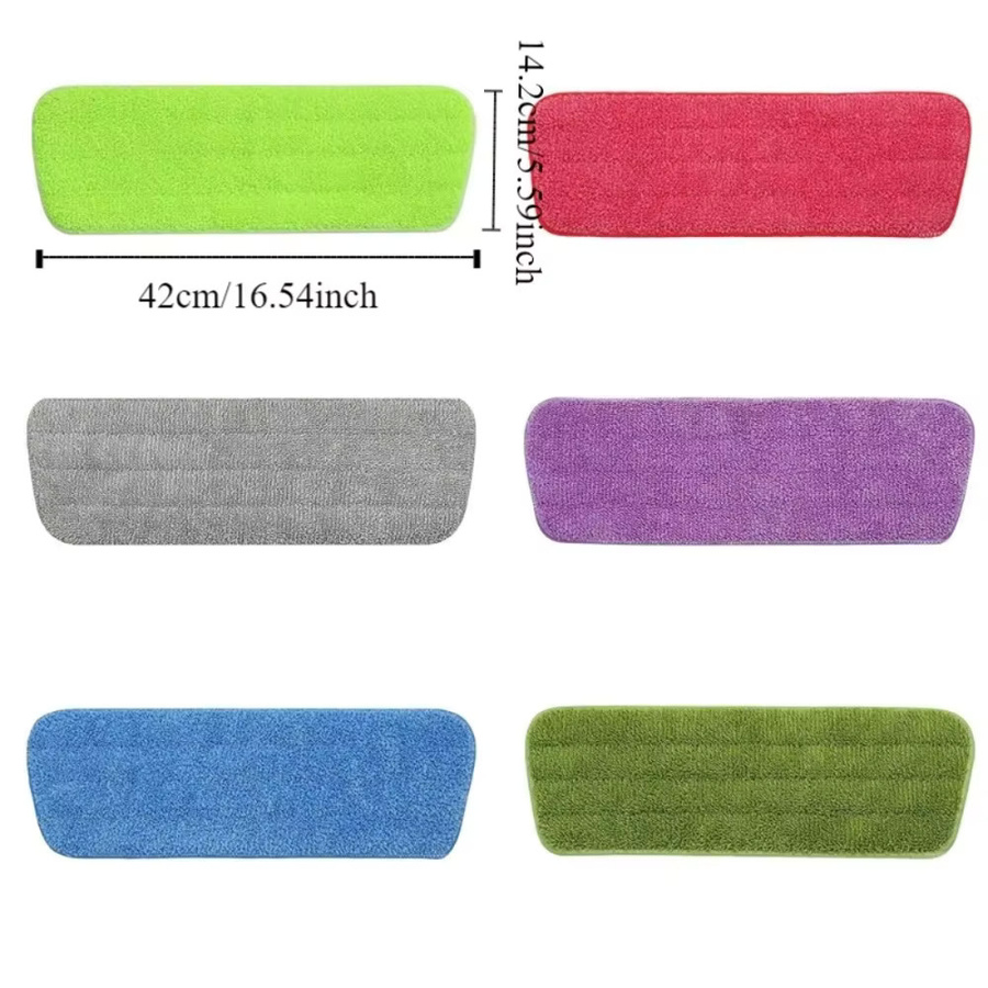 Untior Waschbare Mikrofaser Mop-Ersatzpads für Nass- und Trockenreinigung, Grün und Mehrfarbig - Bild 4