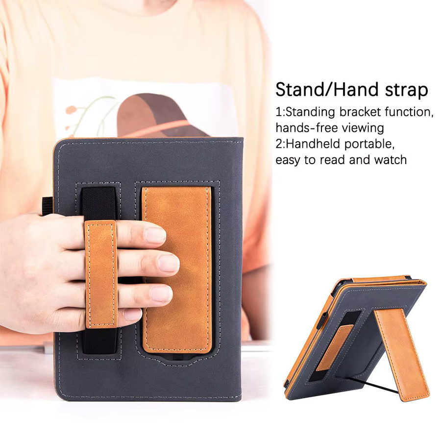 AYANJIN Magnet Smart Cover Hülle für Kindle Paperwhite 2024 12. Generation und Colorsoft 7 Zoll mit Handschlaufe, Blau - Bild 4