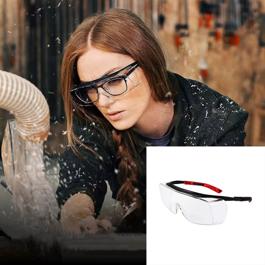 Spritzschutz-Arbeitssicherheitsbrille Krokodil transparent winddicht staubdicht und wasserdicht - Bild 2
