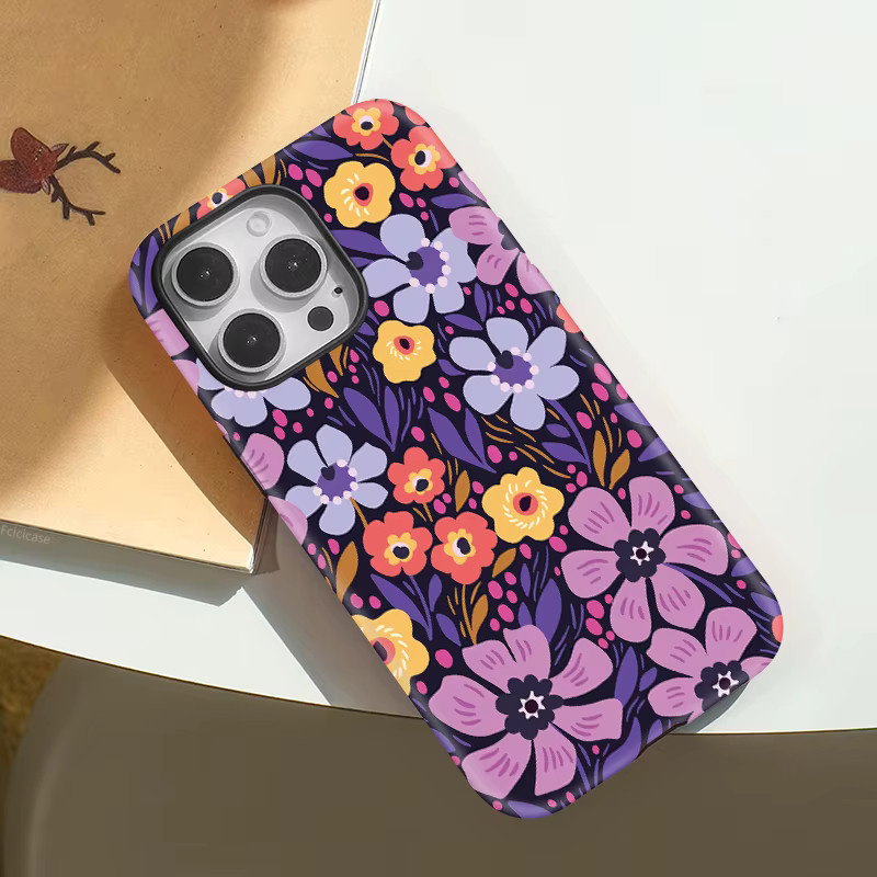 Fcicicase Blumen Handyhülle mit MagSafe für iPhone 15 14 16 13 12 11 Pro Max Plus, stoßfeste Acryl-Schutzhülle, Multicolor - Bild 4