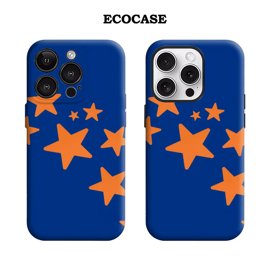 Potdemiel Handyhülle Cobalt Starburst Sparkle für iPhone 17 16 15 14 13 12 Pro Max Plus mit doppelschichtiger Rückseite in Blau - Bild 2
