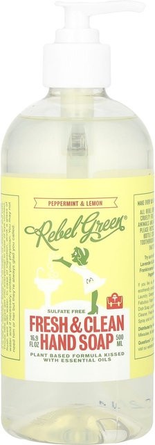 Rebel Green Fresh & Clean Handseife Pfefferminze & Zitrone, 500 ml, Unisex - Bild 1