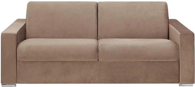 Vente-unique Schlafsofa Calito in Beige mit Stoffbezug und Breite: 216 cm - Bild 1