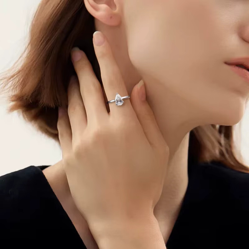 OEVAS Ring, 925 Silber, Moissanit, Damen - Bild 4