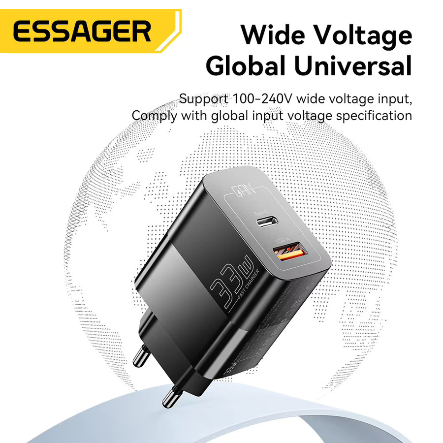 Essager USB-C-Ladegerät 33W mit Dual-Port QC PD 3.0 als kompakter Mini-Adapter für iPhone, iPad und Xiaomi - Bild 5