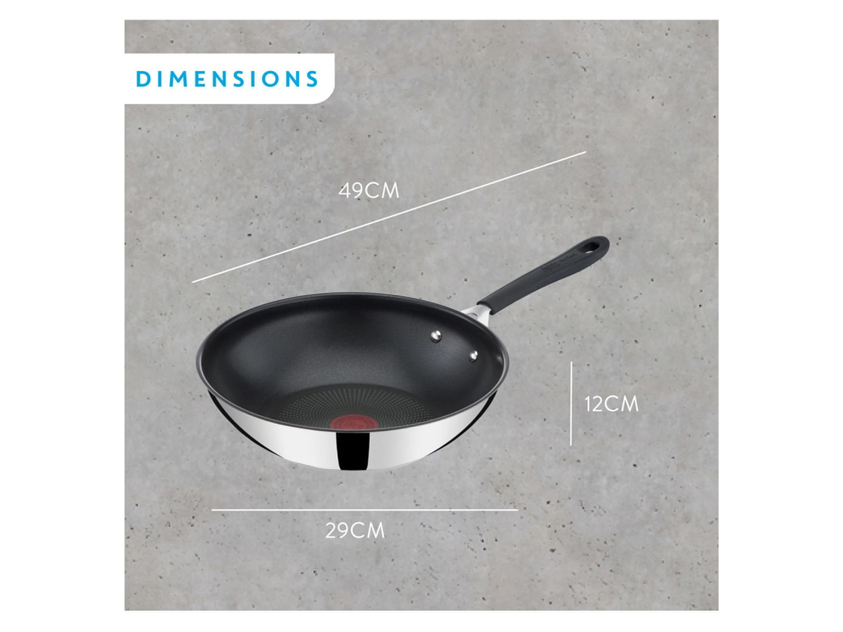TEFAL Jamie Oliver Quick & Easy Edelstahl-Wokpfanne, Silber, Durchmesser: 28 cm - Bild 2