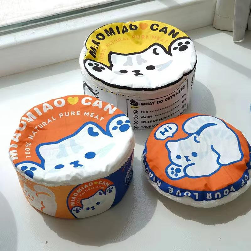 Haustierbett im Instant-Nudel-Design mit herausnehmbarer Matte für Hunde und Katzen, Udon-Cup-Nudeln, Größe L: 50 cm - Bild 3