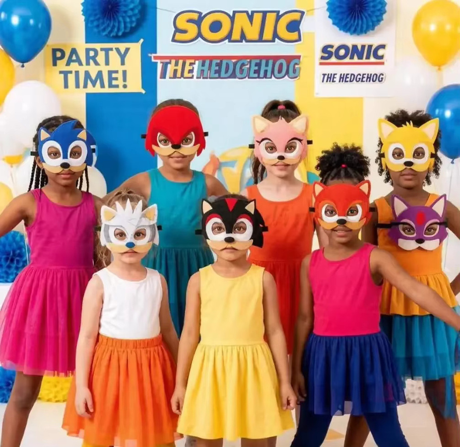 Sega Sonic Maske, Filz, Blau - Bild 2