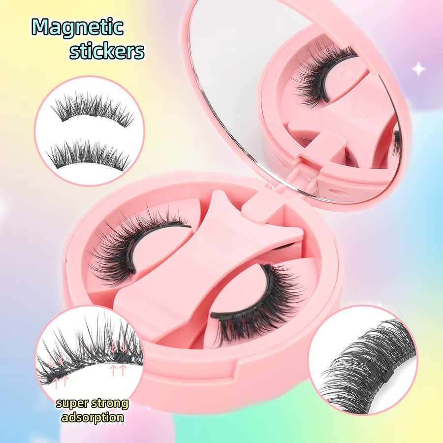 JIYOONJI Magnetische künstliche Wimpern, 1 Paar, Unisex, Natürlich - Bild 2