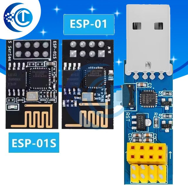 EGBO ESP8266 Programmierer CP2104 USB-Adapter ESP LINK v1.0 für ESP-01 und ESP-01S, kompatibel mit Arduino und Raspberry Pi - Bild 1