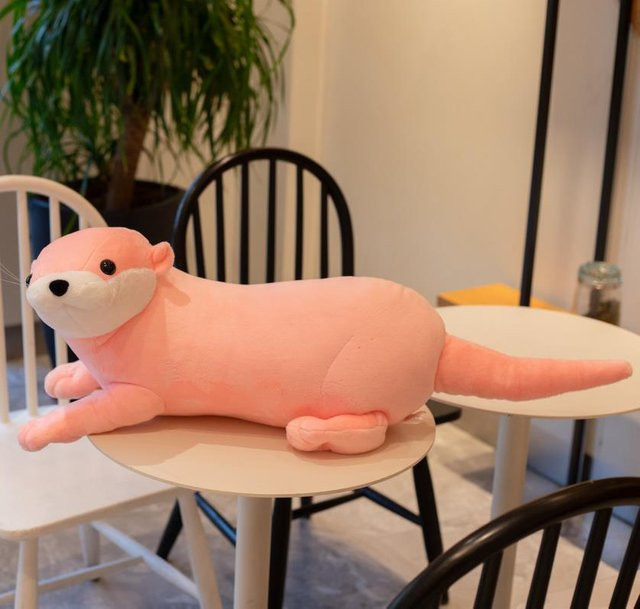 Fischotter Plüschtier, rosa, 40cm - Bild 1