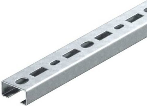 OBO Bettermann Profilschiene aus Metall in Silber, 25 Stück, L x B x H: 15,0 x 3,5 x 1,8 cm - Bild 1