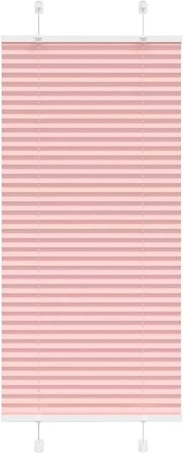 vidaXL Plissee Rosa semi-transparent aus Polyester, B: 55 cm, H: 150 cm - Bild 1