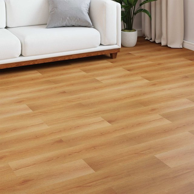 Yiwydaa Laminatboden in Holzoptik Hellbeige, 15 Stück, B: 101 cm, T: 20 cm, H: 0,8 cm - Bild 1