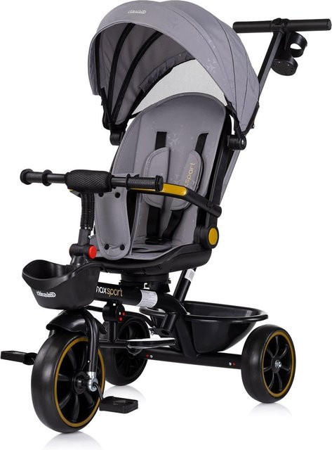 Chipolino Tricycle Max Sport 2 in 1 Dreirad mit Schiebegriff und umkehrbarem Sitz in Grau - Bild 1