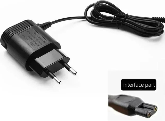 Philips EU-Stecker-Ladegerät für Rasierer der Serien 1000, 3000, 5000, 7000, 9000 sowie HQ7100, HQ7120, RQ360, RQ1150 in Schwarz, 15 V, 5,4 W, Modell HQ8505 - Bild 1
