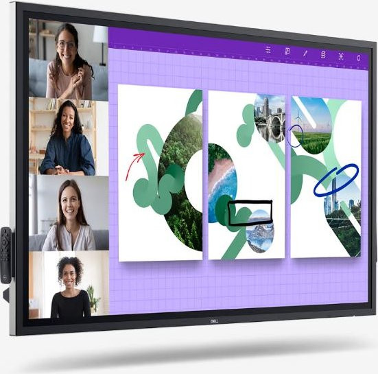 Dell P6524QT Interaktives 4K UHD Touchscreen Display, 65 Zoll (164 cm), IPS LCD mit LED-Hintergrundbeleuchtung, Schwarz - Bild 1