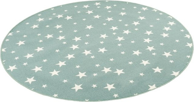Snapstyle Kinder Spielteppich Sterne Mintgrün Rund Durchmesser: 100 cm - Bild 1