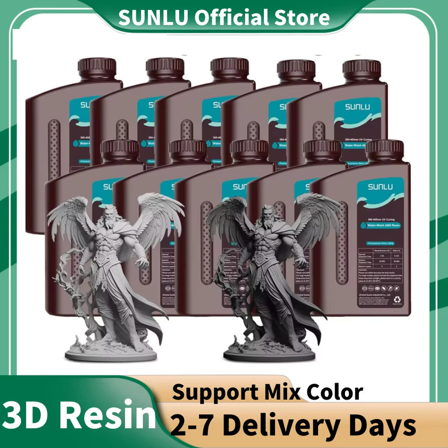 SUNLU 3D-Druck-Resin ABS-ähnlich für SLA DLP LCD Drucker, Farbe: Grau, 10 kg - Bild 2