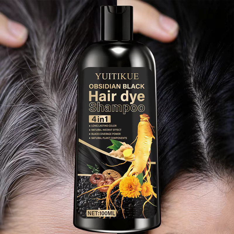 YUITIKUE Haarfärbeshampoo Obsidian Schwarz, 100 ml - Bild 2