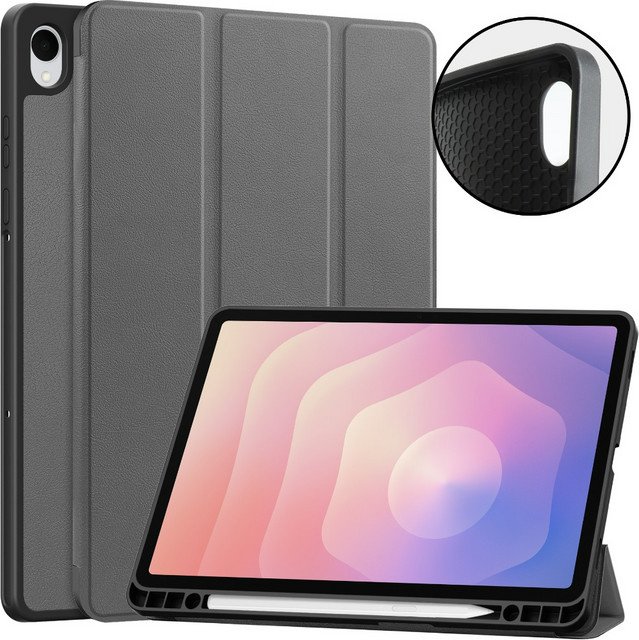 ZNOVAY Schutzhülle für Samsung Galaxy Tab S11 11 Zoll 2025 mit Stifthalter und Tri-Folding Flip Stand Case in Schwarz - Bild 1