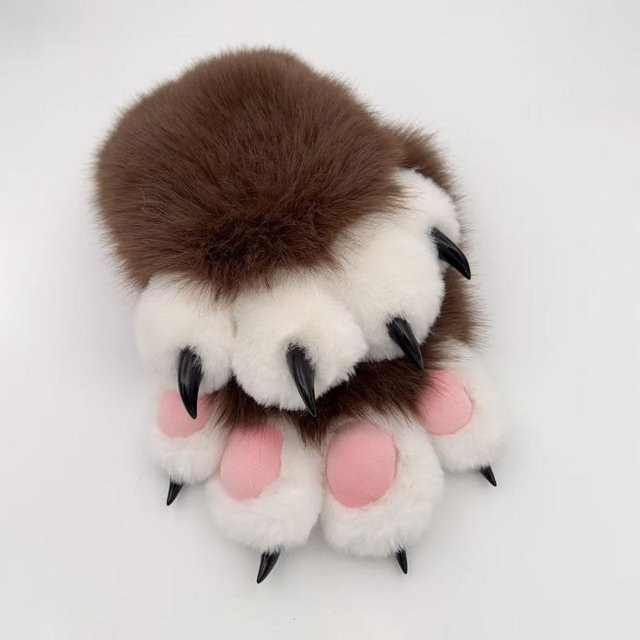Linyi toy Katzenpfoten Handschuhe, Plüsch, Schwarz, Cosplay Requisiten - Bild 1