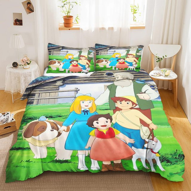 Heidi Bettwäscheset Anime 3-teilig aus Polyester in Multicolour, B/H: 155 x 220 cm - Bild 1