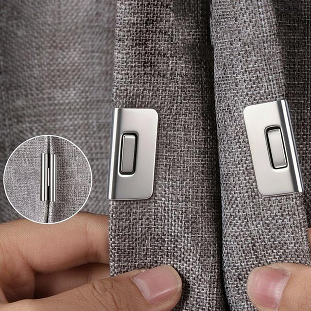 10 Stück Etherealkhe Magnetische Gardinenclips aus Edelstahl in Silber zur Verdunkelung ohne Nageln - Bild 1
