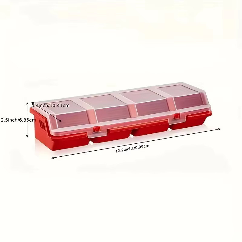 XMSJ Multi-Fach Organizer Box aus Kunststoff in Rot für Schrauben, Kleinteile und Schmuck - Bild 6