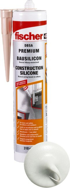 Fischer Bausilikon DBSA Dichtmasse Weiß 310 ml - Bild 1