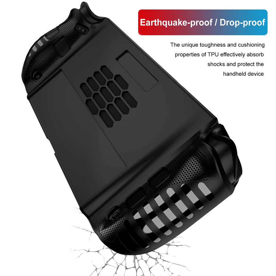ALLOYSEED TPU Dockable Hülle für Legion Go 2 mit ergonomischem Fallschutz-Griffcase und Anti-Kratz-Design in Schwarz - Bild 3