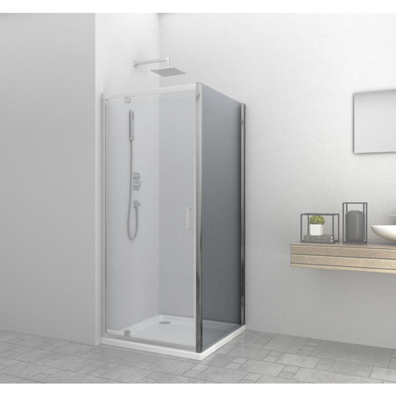 Sanotechnik Duschtrennwand Elite Eckdusche aus Glas transparent B: 88 cm, H: 195 cm mit Easy Clean Coating - Bild 2