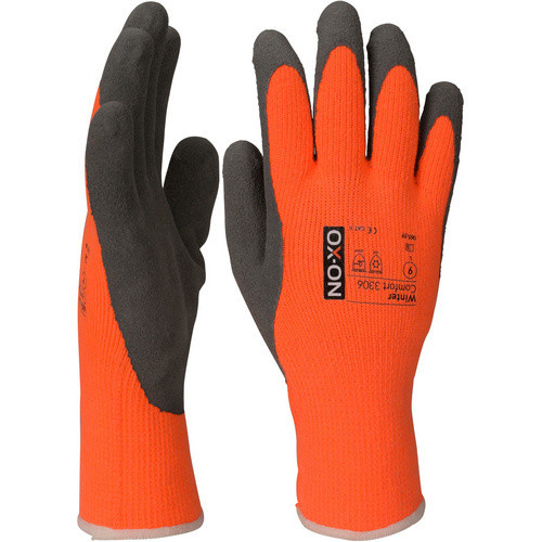 OX-ON Winterhandschuhe Winter Comfort 3306 in Orange/Grau mit Latexbeschichtung in Größe S - Bild 5